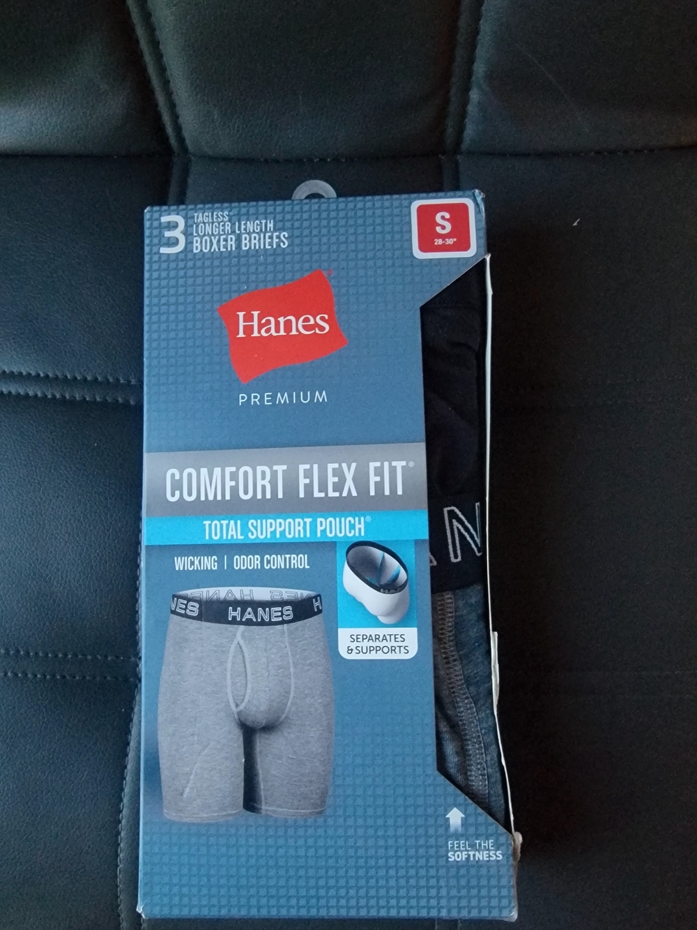 SOLD OUT!! NOT AVAILABLE!! Hanes Premium Men's 3pk Long Leg Boxer Briefs  S